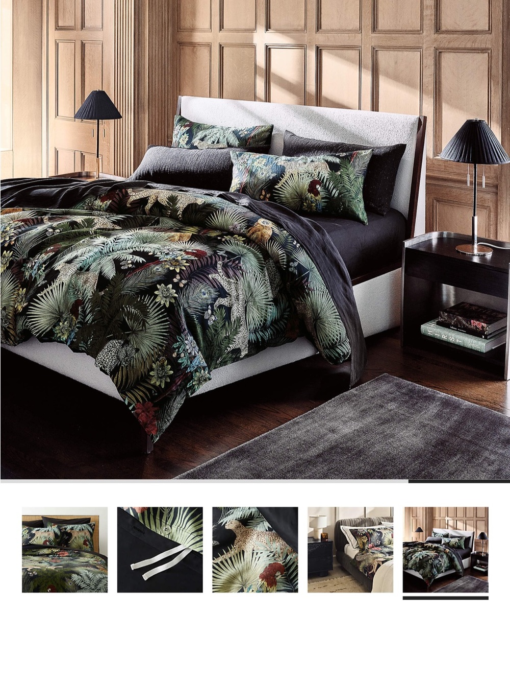 Palm Grove Linen Full/Queen Duvet Cover